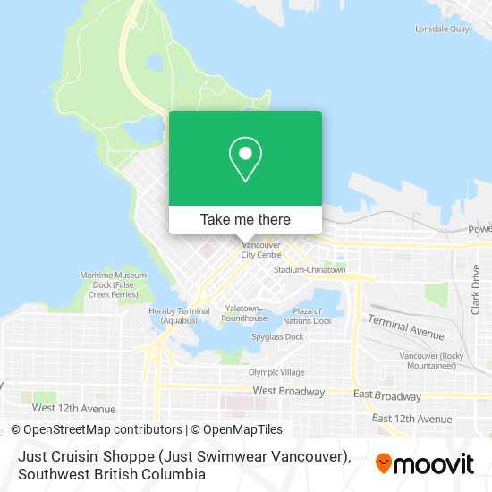 Just Cruisin' Shoppe (Just Swimwear Vancouver) map