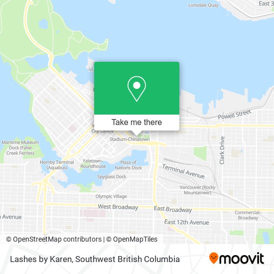 Lashes by Karen map