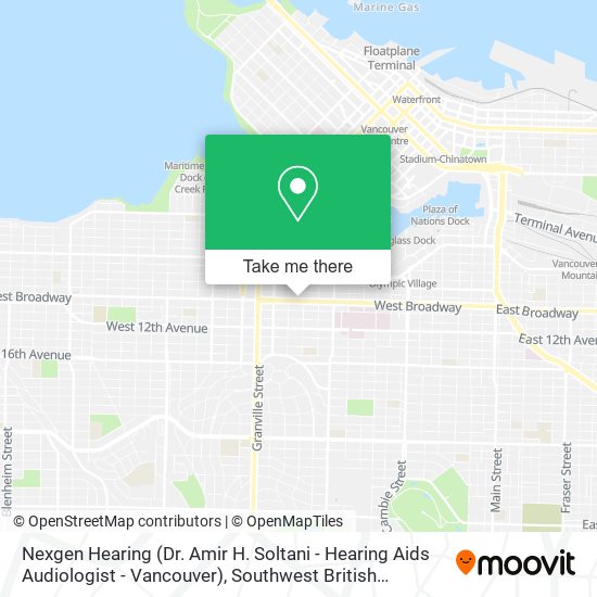 Nexgen Hearing (Dr. Amir H. Soltani - Hearing Aids Audiologist - Vancouver) map