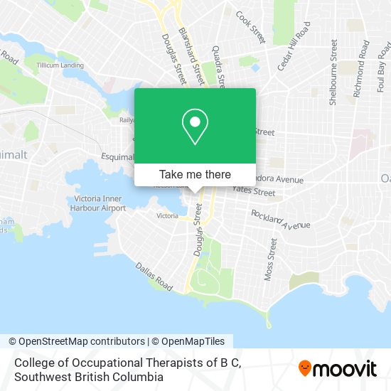 College of Occupational Therapists of B C map