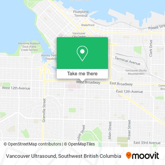 Vancouver Ultrasound map