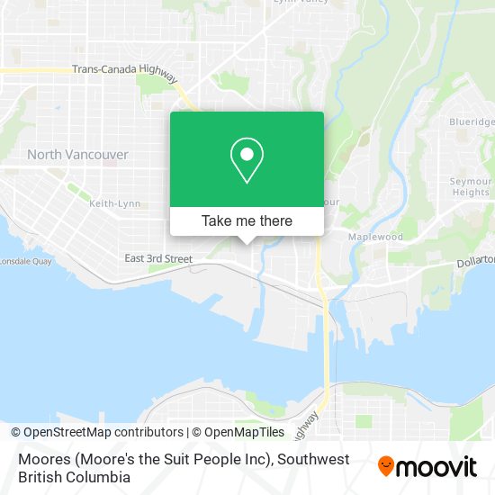 Moores (Moore's the Suit People Inc) map