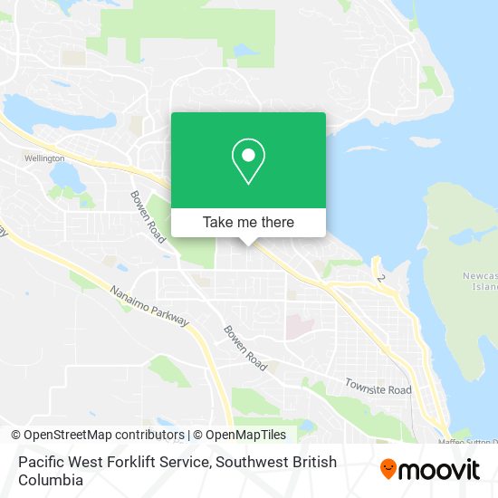 Pacific West Forklift Service map