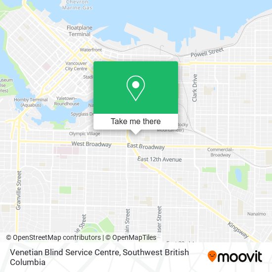 Venetian Blind Service Centre map