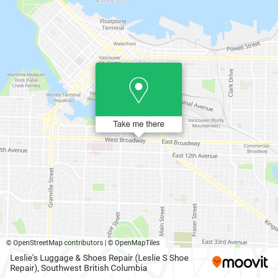 Leslie's Luggage & Shoes Repair (Leslie S Shoe Repair) map