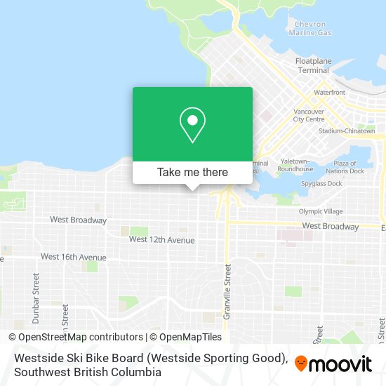 Westside Ski Bike Board (Westside Sporting Good) map