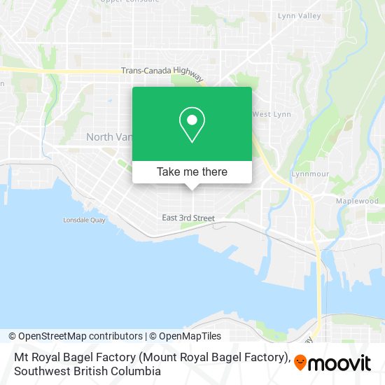 Mt Royal Bagel Factory map