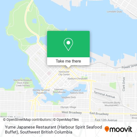 Yume Japanese Restaurant (Harbour Spirit Seafood Buffet) plan