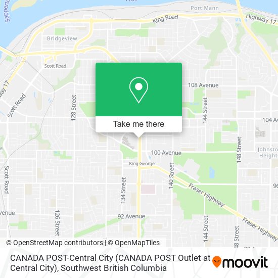 CANADA POST-Central City (CANADA POST Outlet at Central City) map