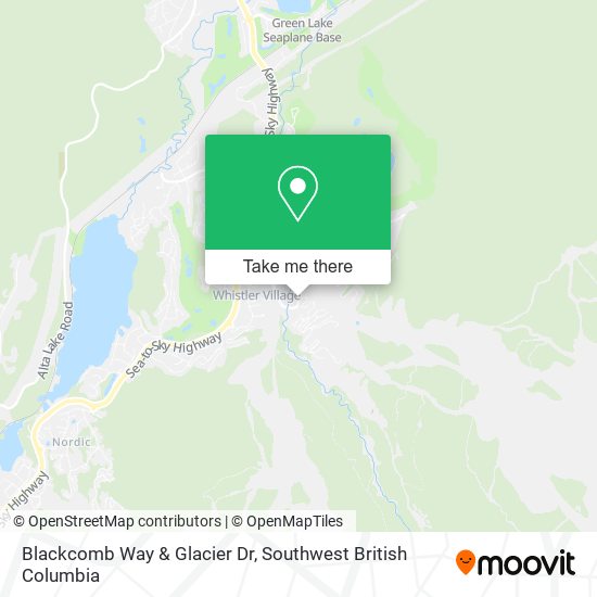 Blackcomb Way & Glacier Dr map