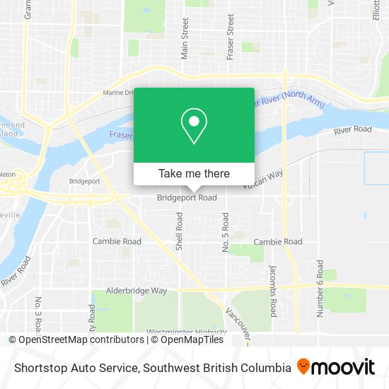 Shortstop Auto Service map