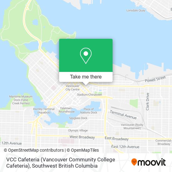 VCC Cafeteria (Vancouver Community College Cafeteria) map