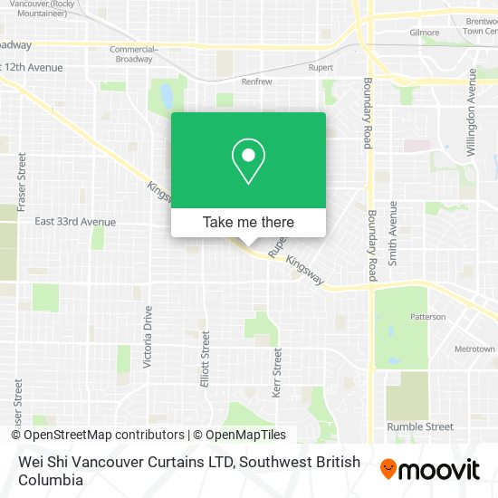 Wei Shi Vancouver Curtains LTD map