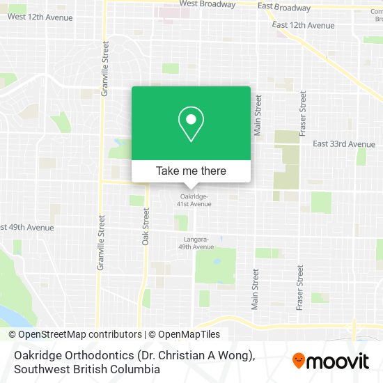 Oakridge Orthodontics (Dr. Christian A Wong) plan