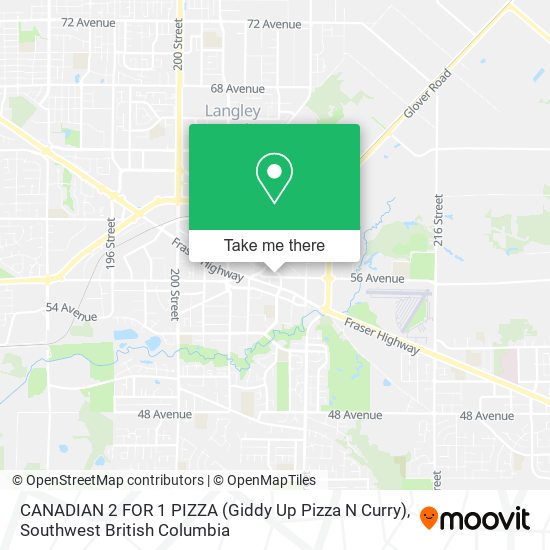 CANADIAN 2 FOR 1 PIZZA (Giddy Up Pizza N Curry) plan