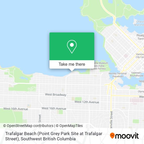 Trafalgar Beach (Point Grey Park Site at Trafalgar Street) map