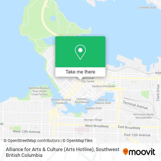 Alliance for Arts & Culture (Arts Hotline) map