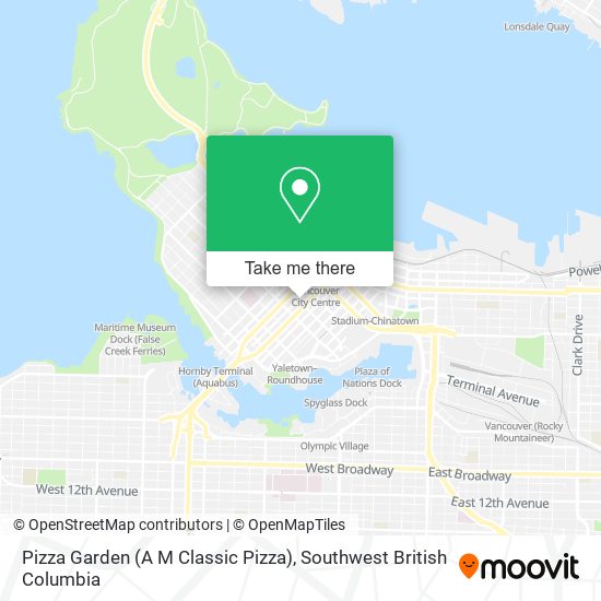 Pizza Garden (A M Classic Pizza) map