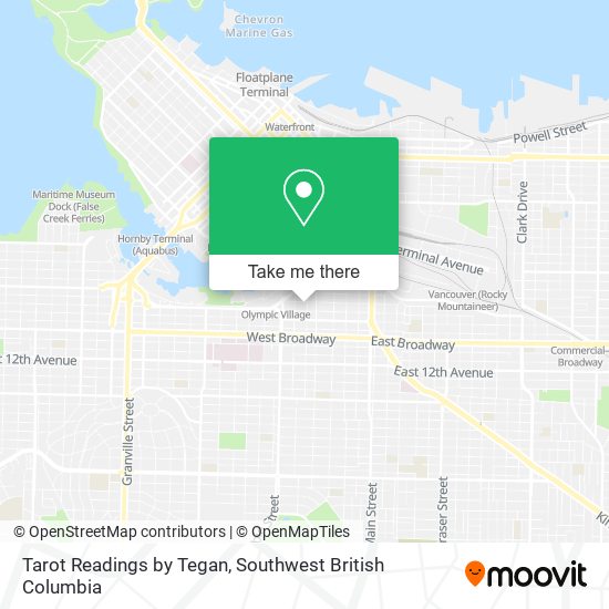 Tarot Readings by Tegan map