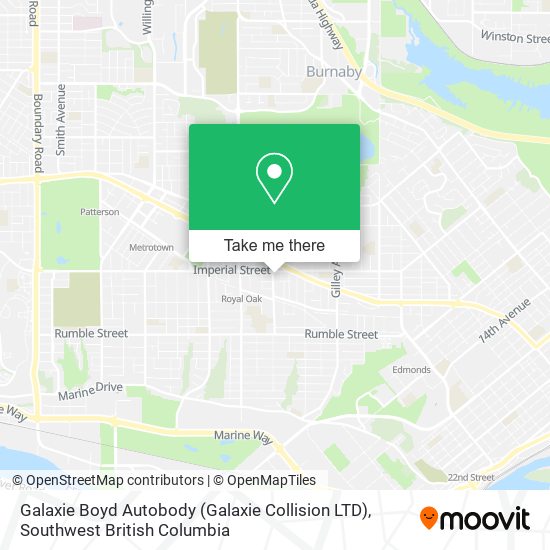 Galaxie Boyd Autobody (Galaxie Collision LTD) map