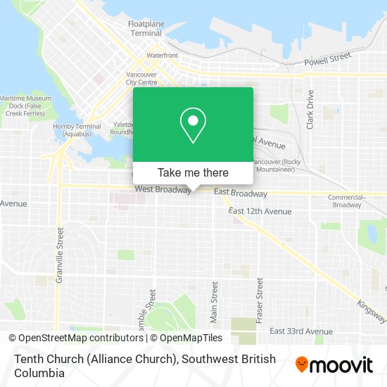 Tenth Church (Alliance Church) map