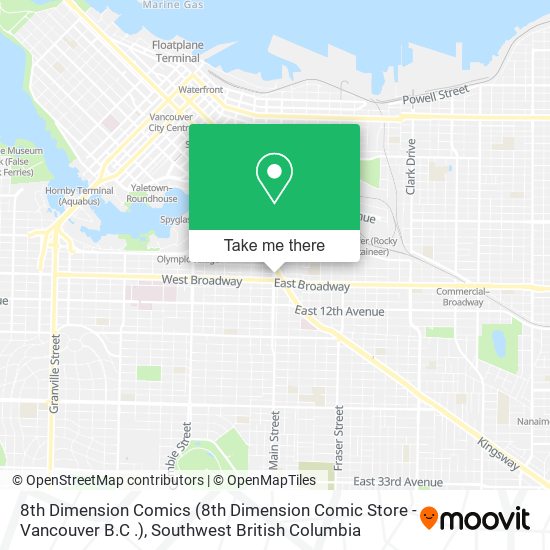 8th Dimension Comics (8th Dimension Comic Store - Vancouver B.C .) plan