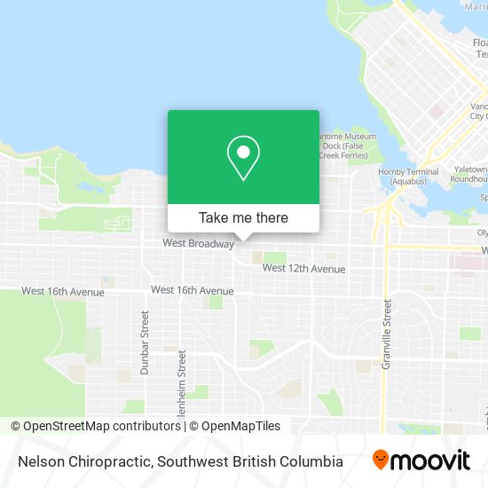 Nelson Chiropractic map