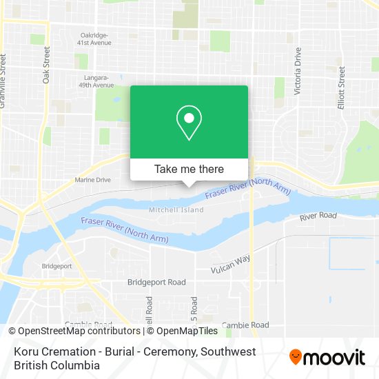 Koru Cremation - Burial - Ceremony map