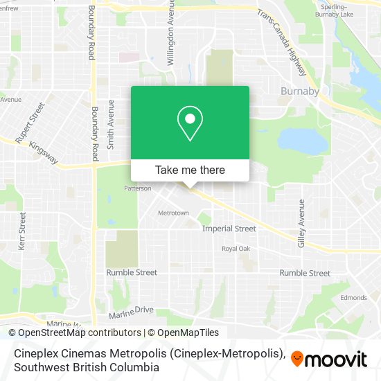 Cineplex Cinemas Metropolis (Cineplex-Metropolis) plan