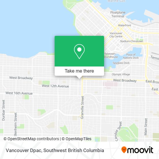 Vancouver Dpac map