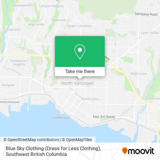 Blue Sky Clothing (Dress for Less Clothing) map