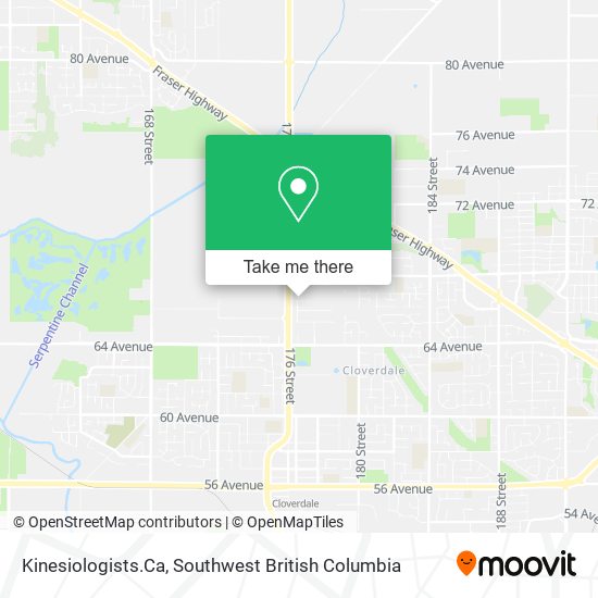 Kinesiologists.Ca map