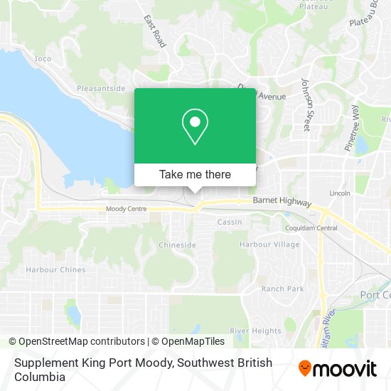 Supplement King Port Moody map