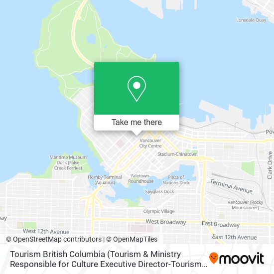 Tourism British Columbia map