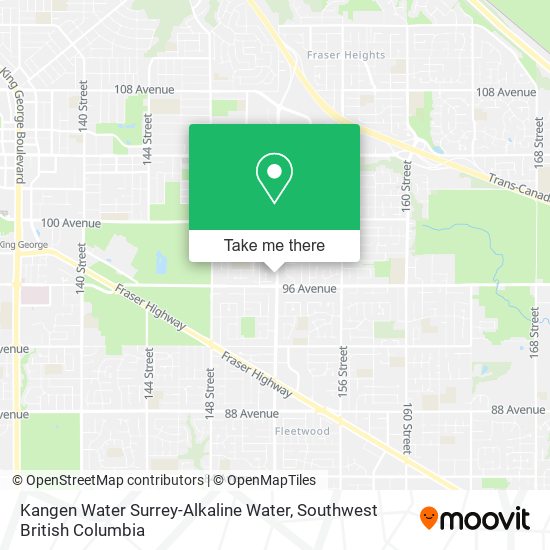 Kangen Water Surrey-Alkaline Water map