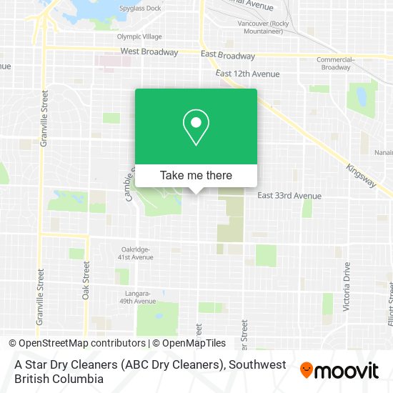 A Star Dry Cleaners (ABC Dry Cleaners) map