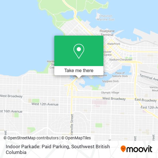 Indoor Parkade: Paid Parking map