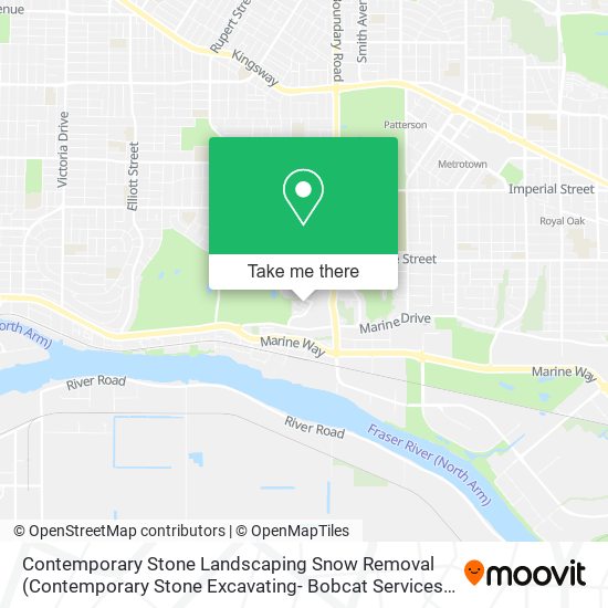 Contemporary Stone Landscaping Snow Removal map
