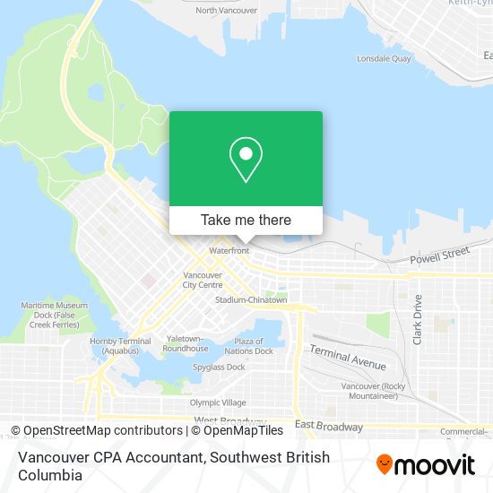 Vancouver CPA Accountant map