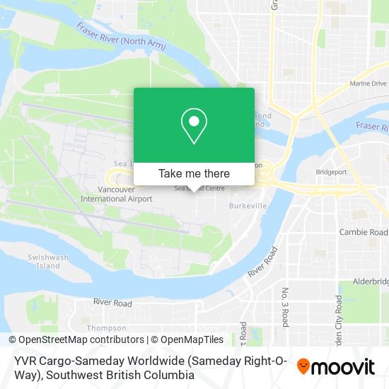 YVR Cargo-Sameday Worldwide (Sameday Right-O-Way) plan