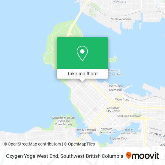 Oxygen Yoga West End map