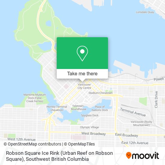 Robson Square Ice Rink (Urban Reef on Robson Square) map