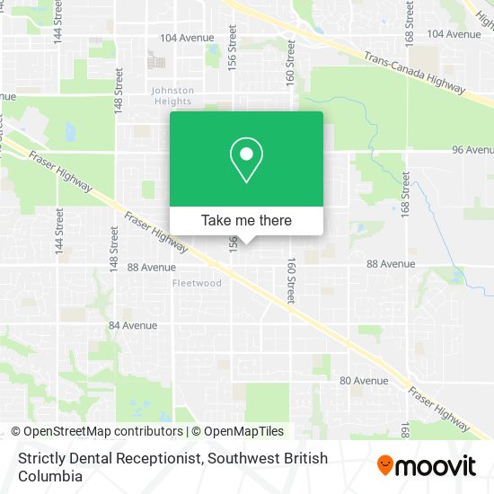 Strictly Dental Receptionist map