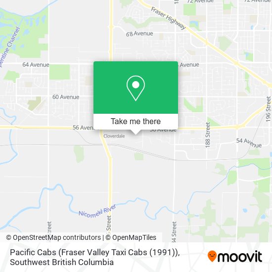 Pacific Cabs (Fraser Valley Taxi Cabs (1991)) map