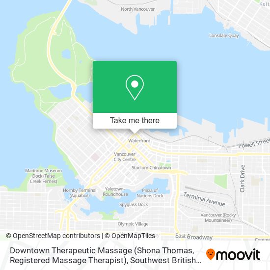 Downtown Therapeutic Massage (Shona Thomas, Registered Massage Therapist) map