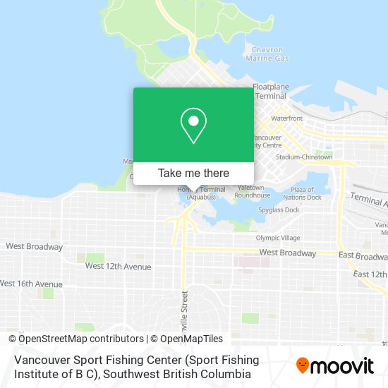 Vancouver Sport Fishing Center (Sport Fishing Institute of B C) map