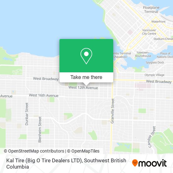 Kal Tire (Big O Tire Dealers LTD) map