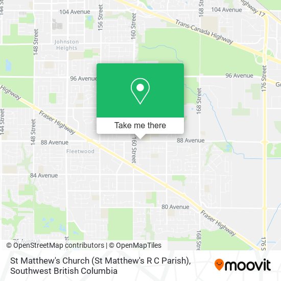 St Matthew's Church (St Matthew's R C Parish) plan