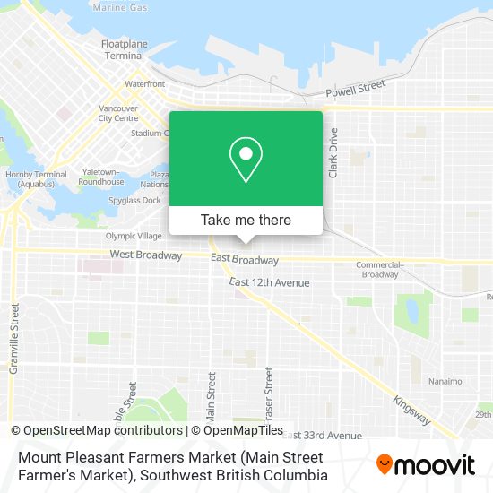 Mount Pleasant Farmers Market (Main Street Farmer's Market) plan