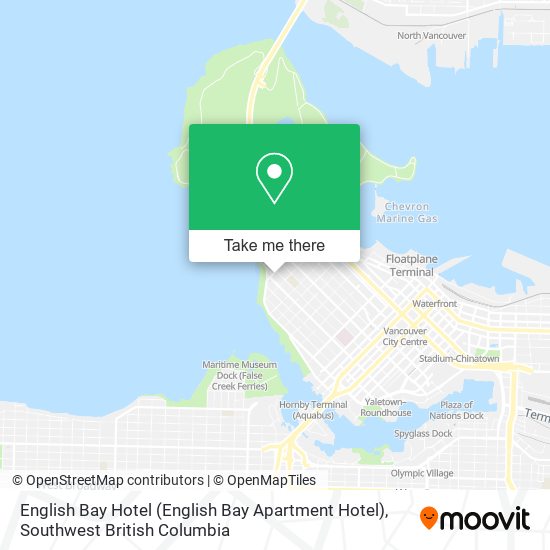 English Bay Hotel map